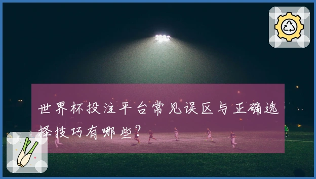 世界杯投注平台常见误区与正确选择技巧有哪些？